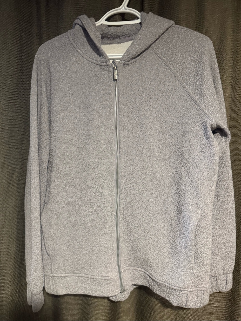 lululemon athletica Heather Light Gray Full-Zip Hooded Fleece